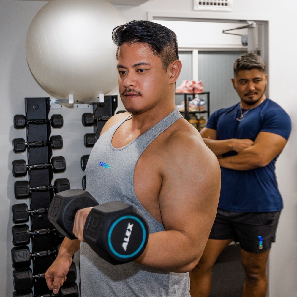 GYMUP 挖背肌肉背心 05 經典灰