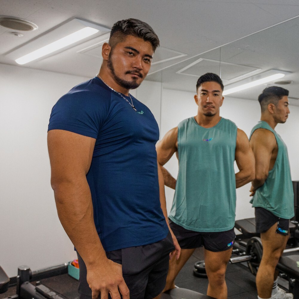 GYMUP 肌肉訓練T恤 01 海軍藍