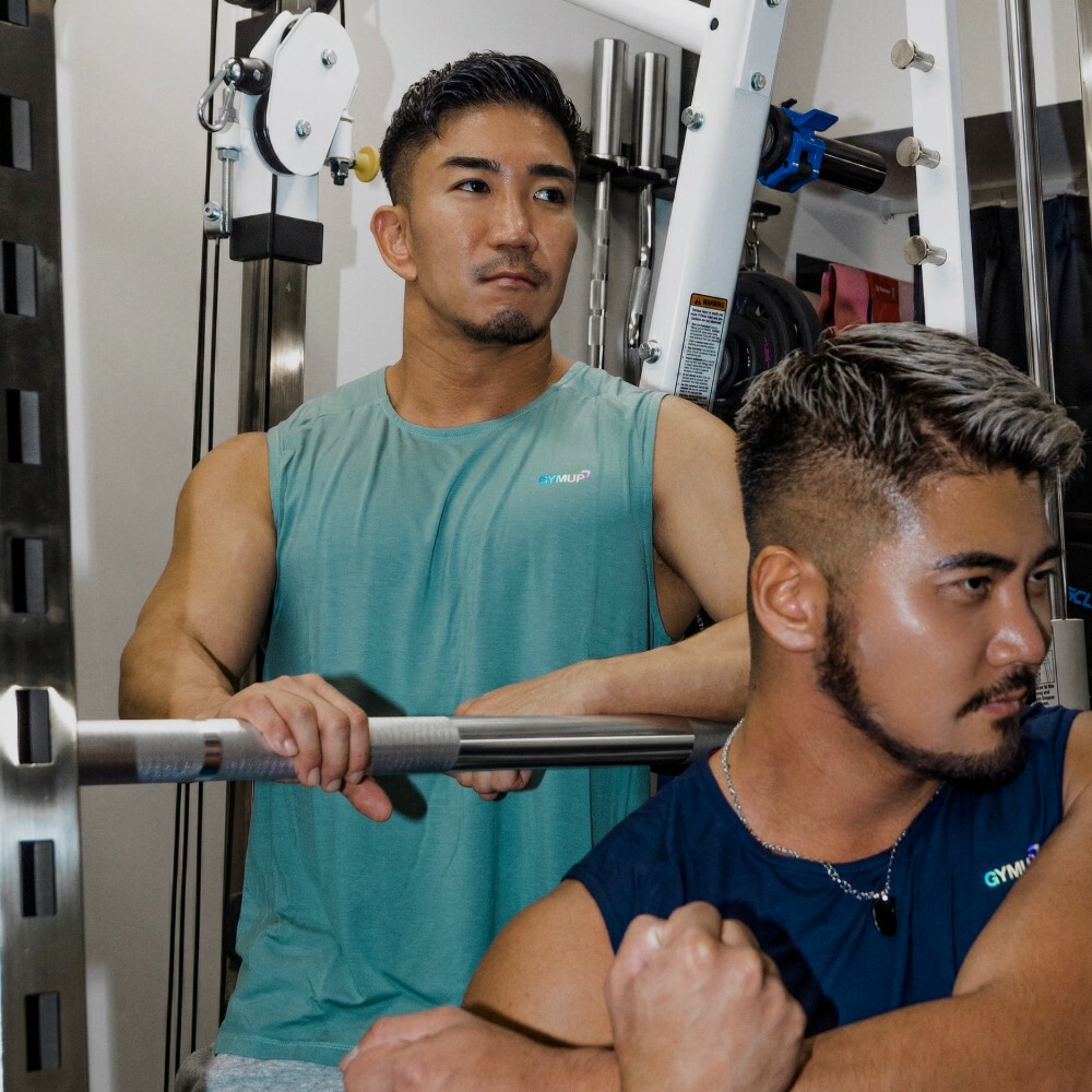 GYMUP 肌肉側開背心 06 森林綠