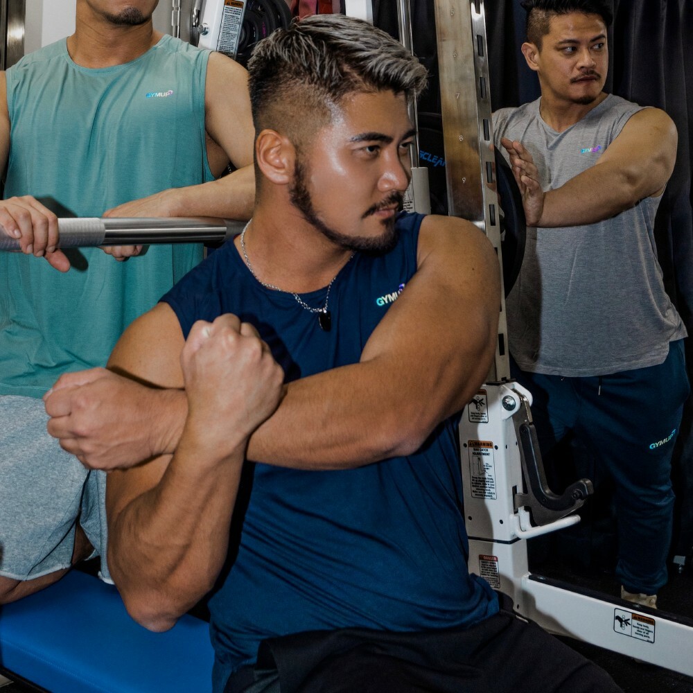 GYMUP 肌肉側開背心 06 海軍藍