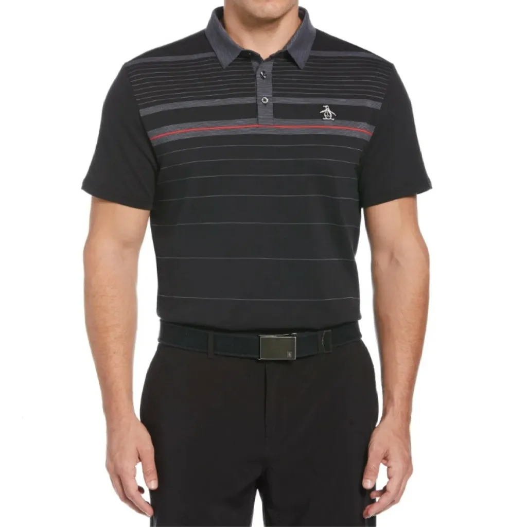 【現貨】男-ORIGINAL PENGUIN Heritage Fine Line Polo Caviar 高爾夫短袖Polo衫(2118OP 2147OP)