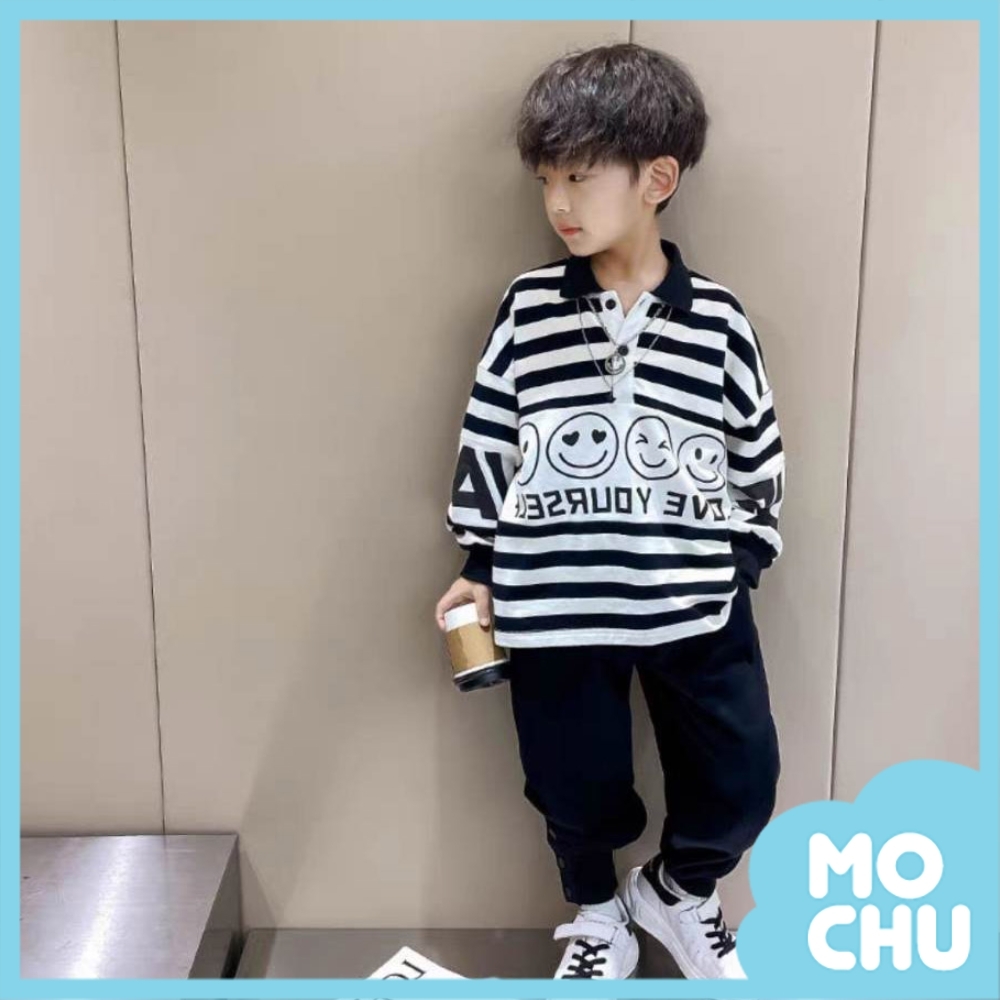 (150cm現貨)圓臉臉條紋長袖上衣