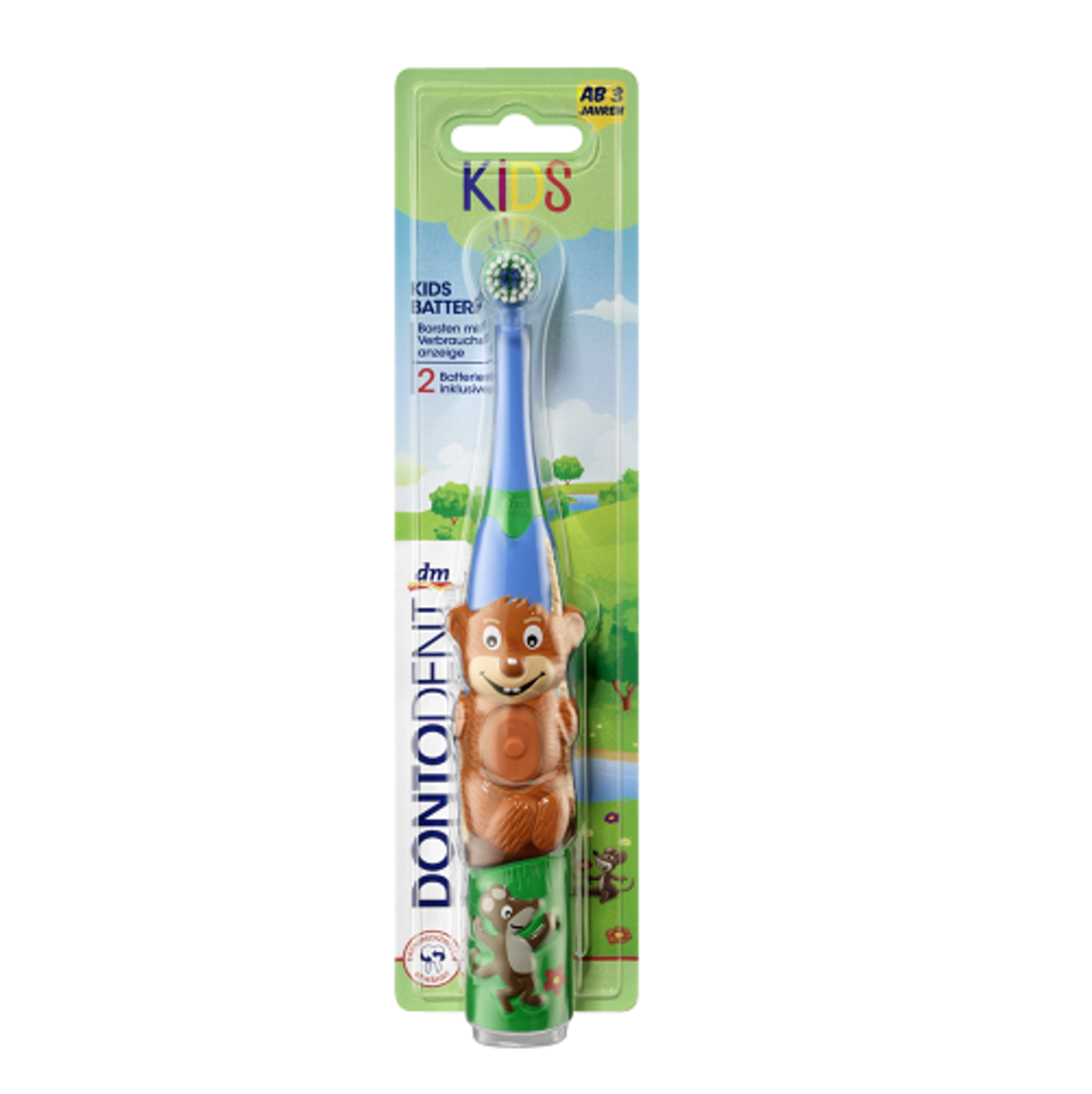 DM - DONTODENT 兒童電動牙刷3歲+ 電池款軟毛可換頭