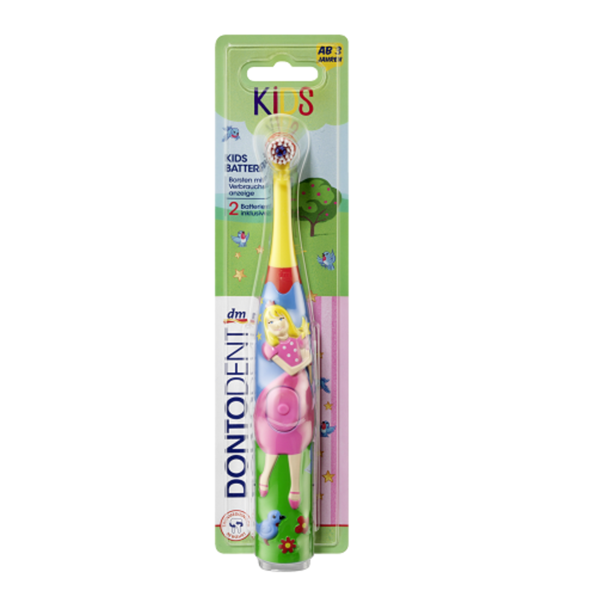 DM - DONTODENT 兒童電動牙刷3歲+ 電池款軟毛可換頭(公主)