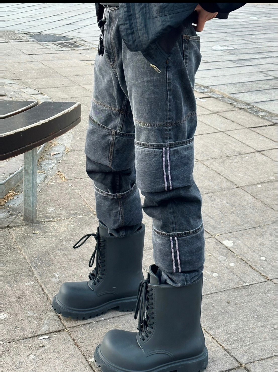 代購 Balenciaga 巴黎世家 EVA 時尚 細帶 短靴 男款 黑色 FEB-