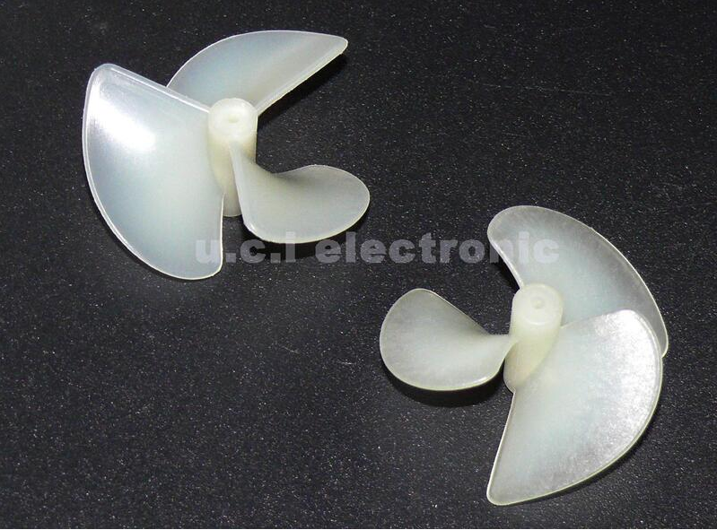 【UCI電子】(Z-1) 2mm三葉船槳 DIY科技模型船槳 電動尼龍船槳 螺旋槳全浸槳 2*42mm