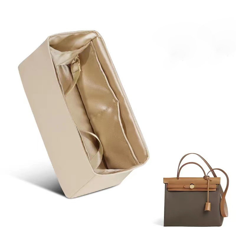 適用於hermes愛馬仕herbag內膽包31-39-50緞綢整理收納包