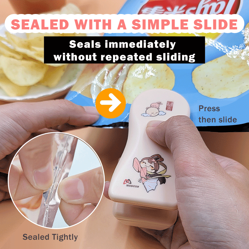 Microthermal energy heat-sealing energy to seal any plastic bag easily.