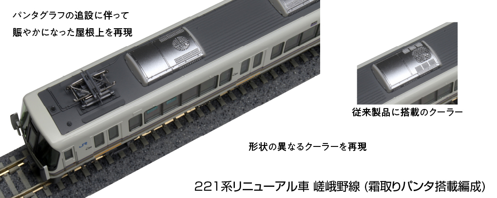 Kato 10-1581 N規  221系列更新車嵯峨野線電車（除霜集電弓搭載編成) 4輛