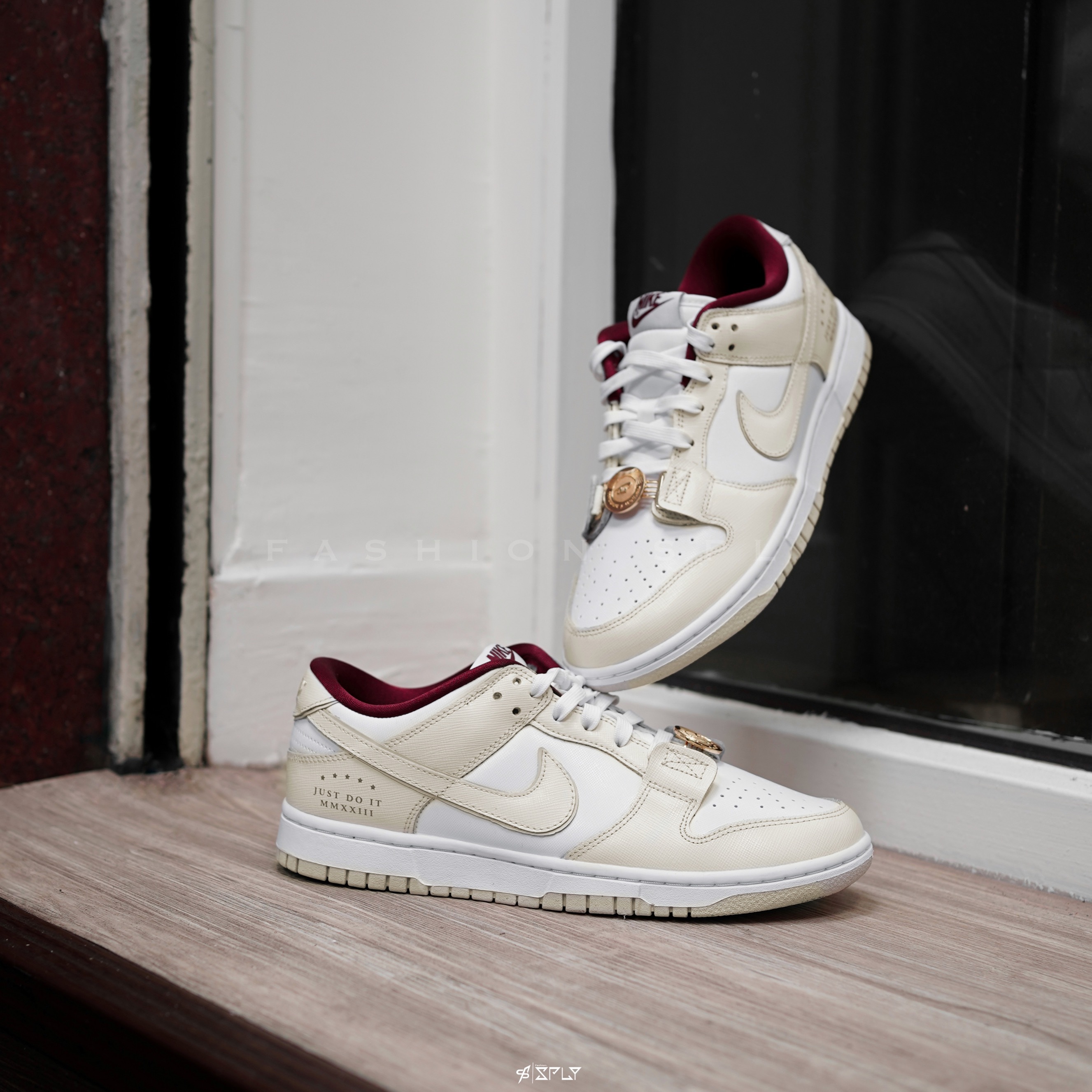 Nike Dunk Low Just Do It 新年金幣米白紅DV1160-100