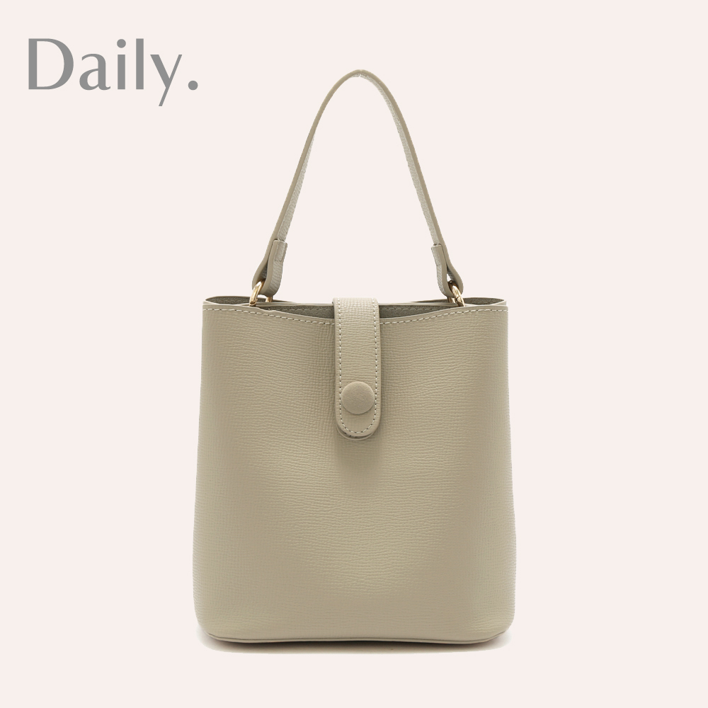 好感日常手提2WAY水桶包 #淺米