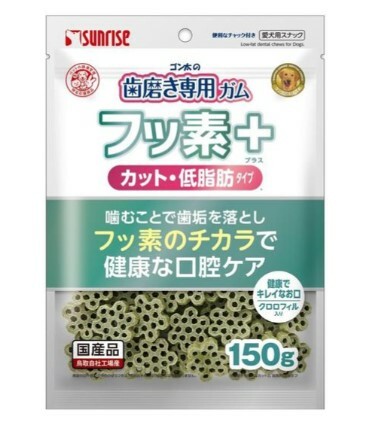 [特價$120/3包]*日本直送Sunrise狗潔齒片 葉綠素低脂切片 150g