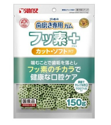 [特價$120/3包]*日本直送Sunrise狗潔齒片 葉綠素切片 150g