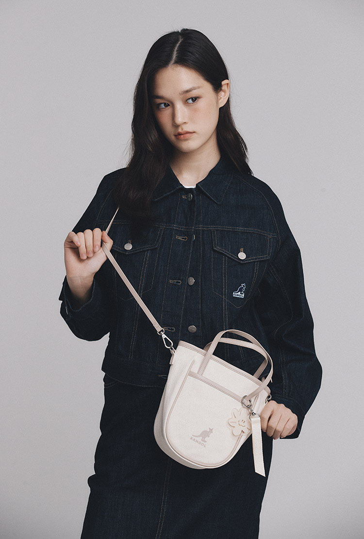 <韓國代購> KANGOL BLOSSOM CANVAS TOTE BAG