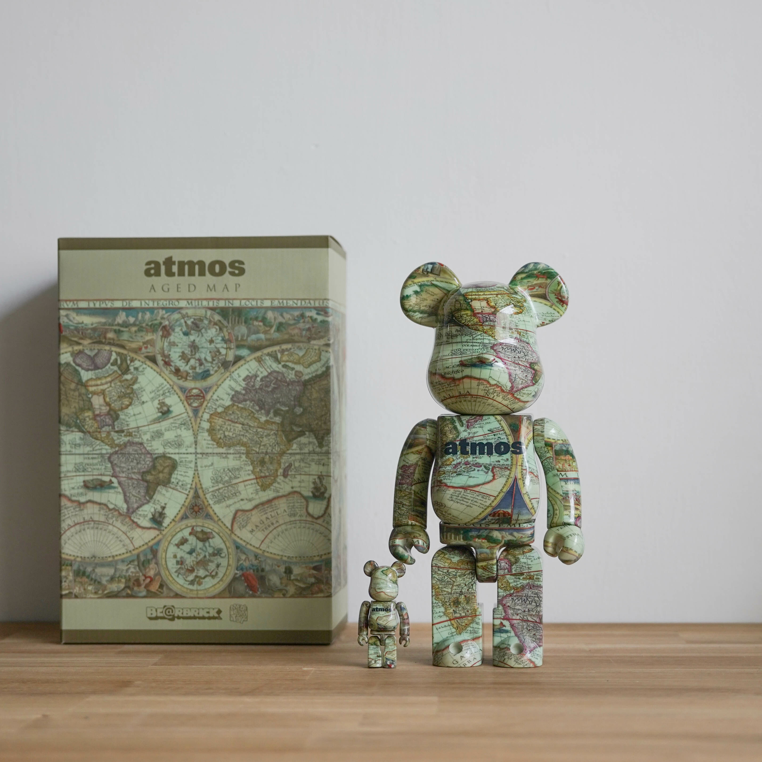 【APAIR】預購 BEARBRICK BE@RBRICK ATMOS AGED MAP 地圖 100％&400%