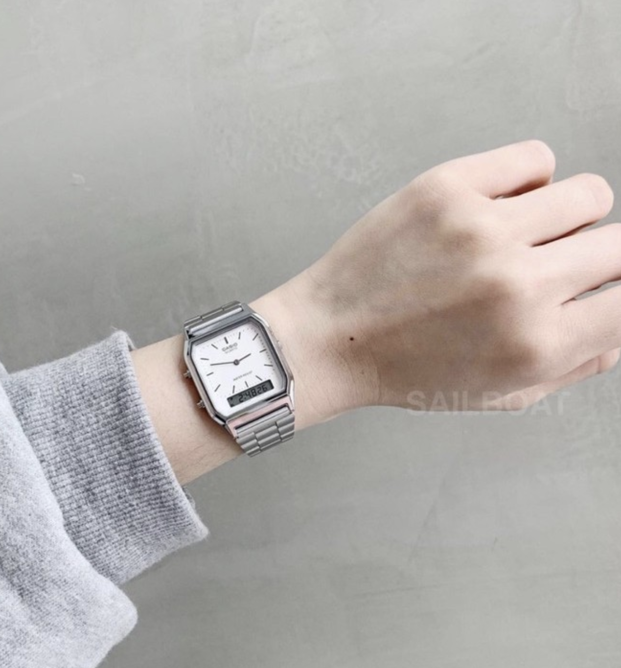 #現貨供應 CASIO 特製錶帶淺棕/黑棕 配金錶/銀錶(皆附原廠鋼錶) 手錶