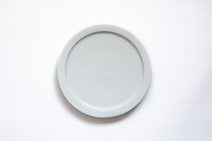 吉田直嗣-蛋糕盤 白 大