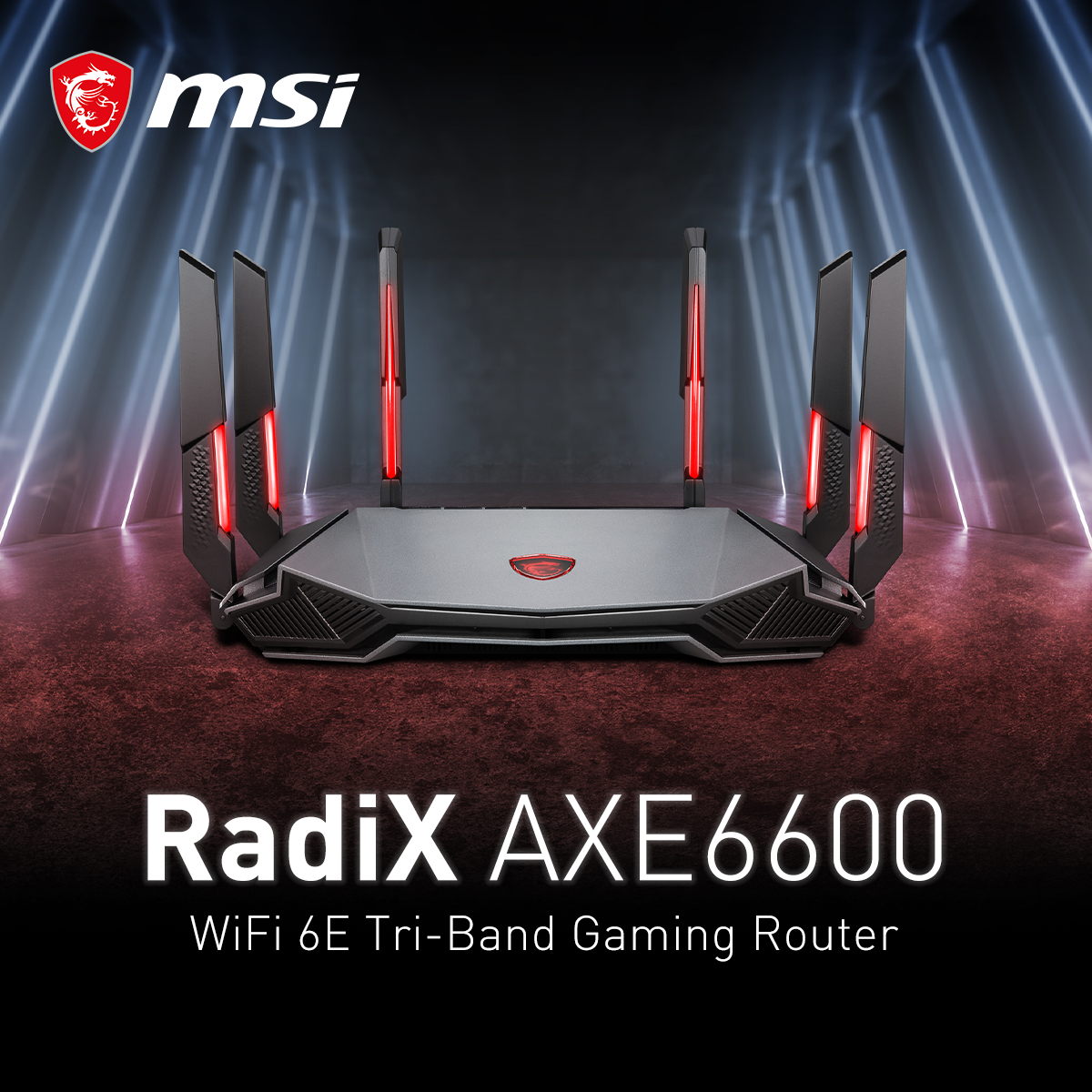 MSI 微星RadiX AXE6600 三頻電競路由器(NE-MGRAX6E)