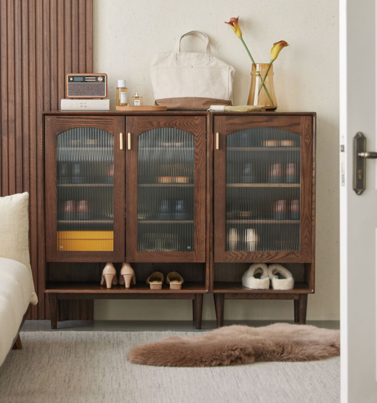 澹雅胡桃鞋櫃 ZY-H7091