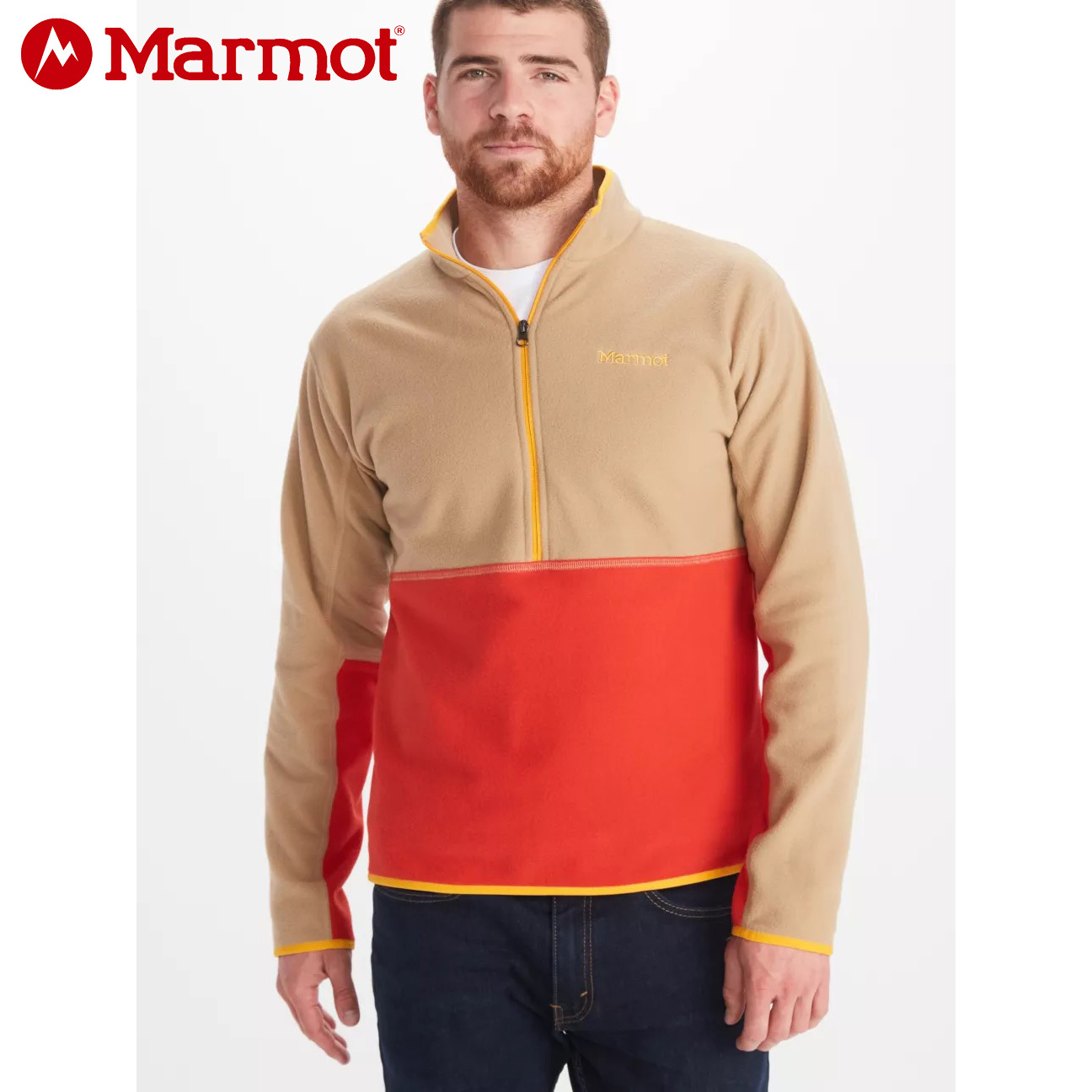Marmot Men's Rocklin 1/2-Zip Pullover 男款半門襟刷毛上衣 M12650-20698 Shetland/Cairo [HappyOutdoor]