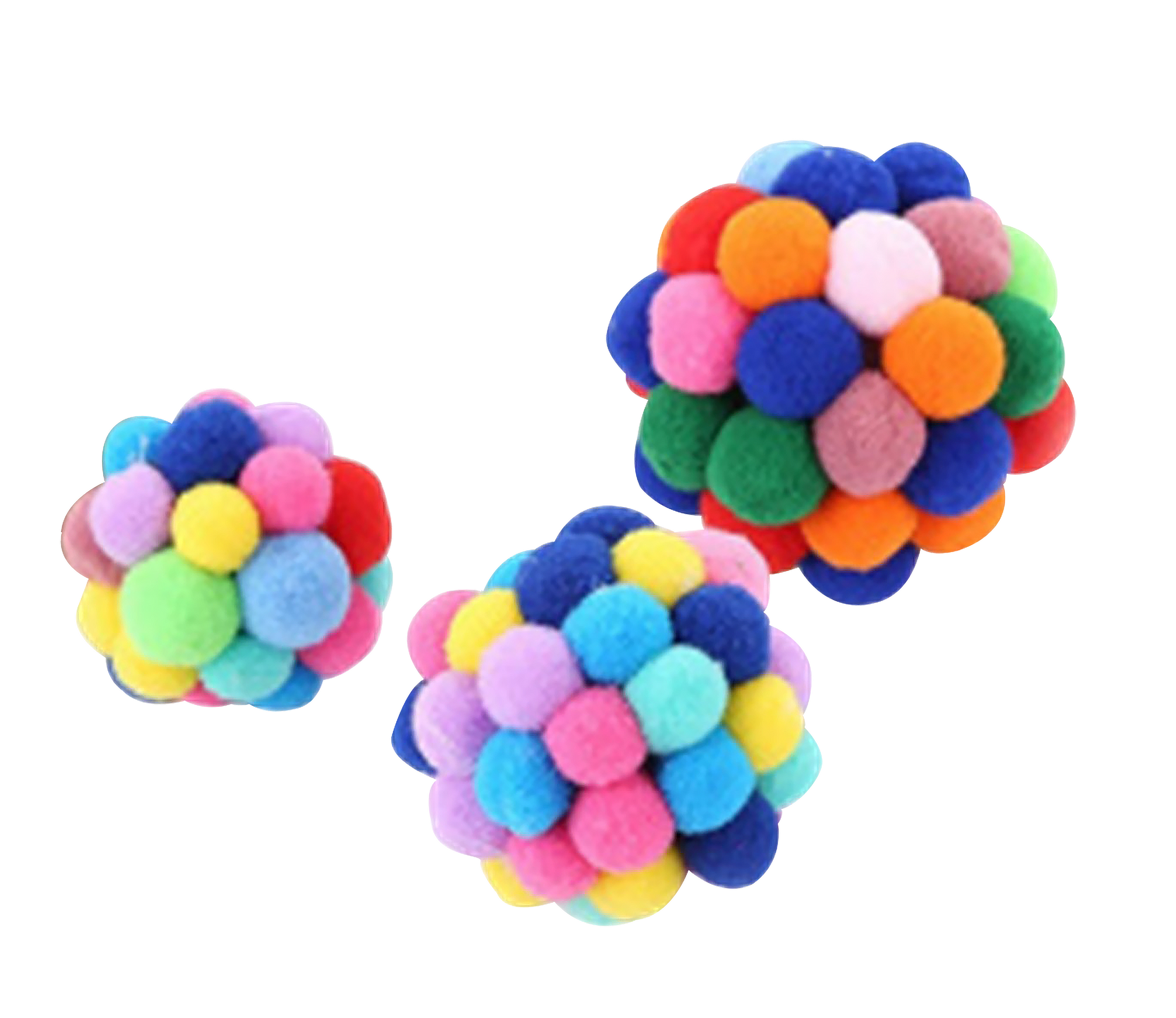 貓咪彩虹絨毛球