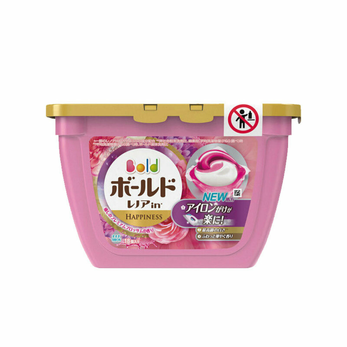 P&G - 3D立體洗衣膠球盒裝~牡丹花香粉 17個入 (液體洗滌劑衣服用) (粉色)（平行進口）