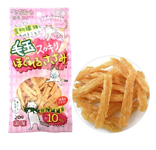 日本Petz Route- 高纖去毛球雞肉片20g