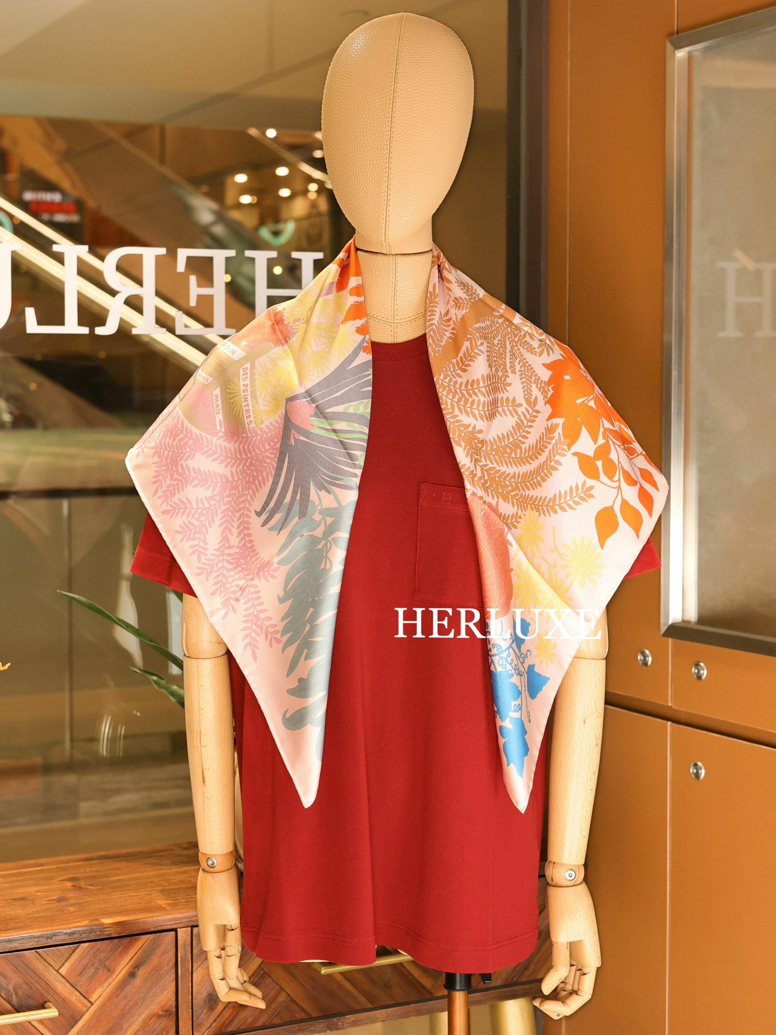 Scarf 100% soie 90 × 90cm double face