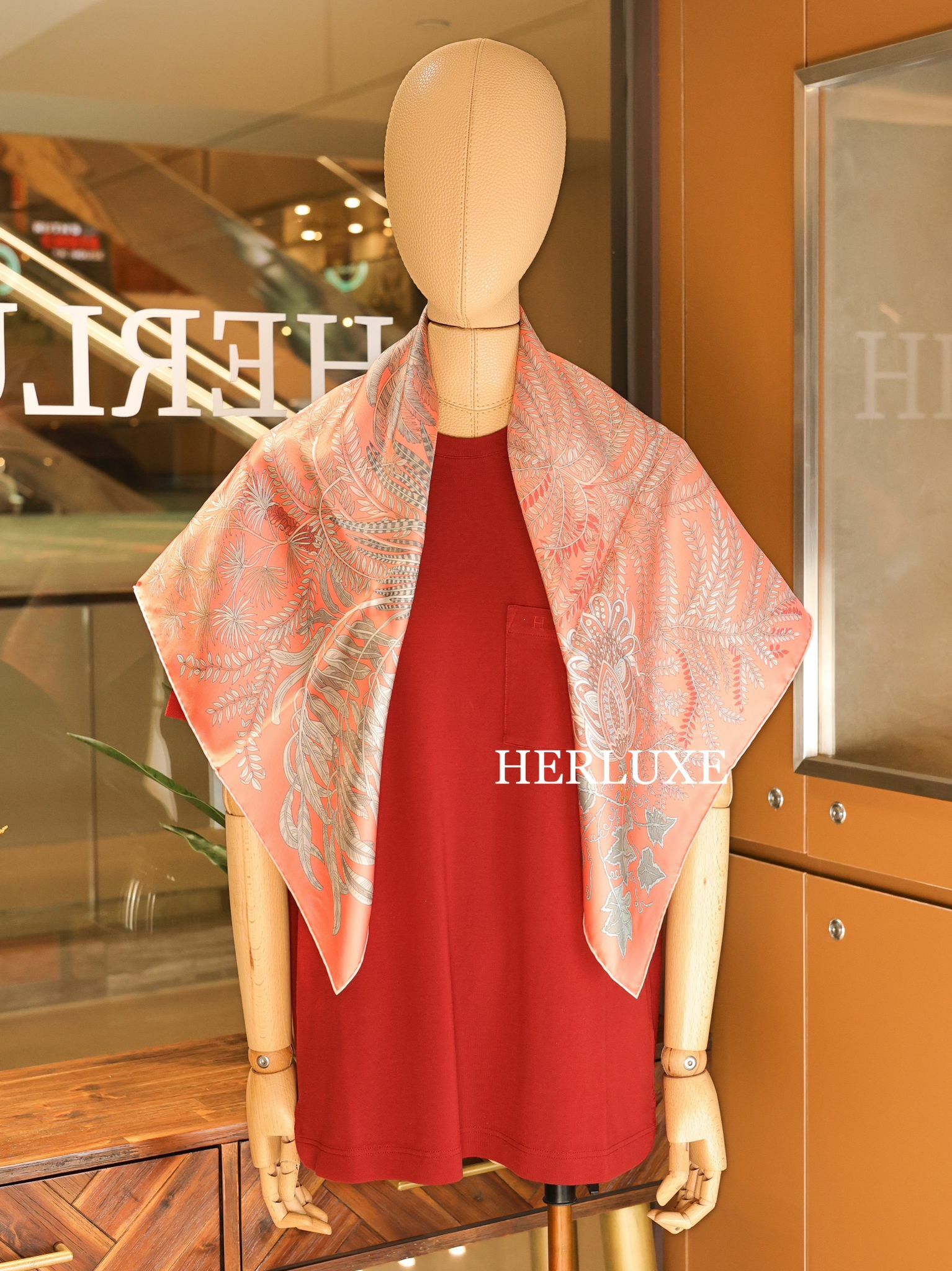 Scarf 100% soie 90 × 90cm double face