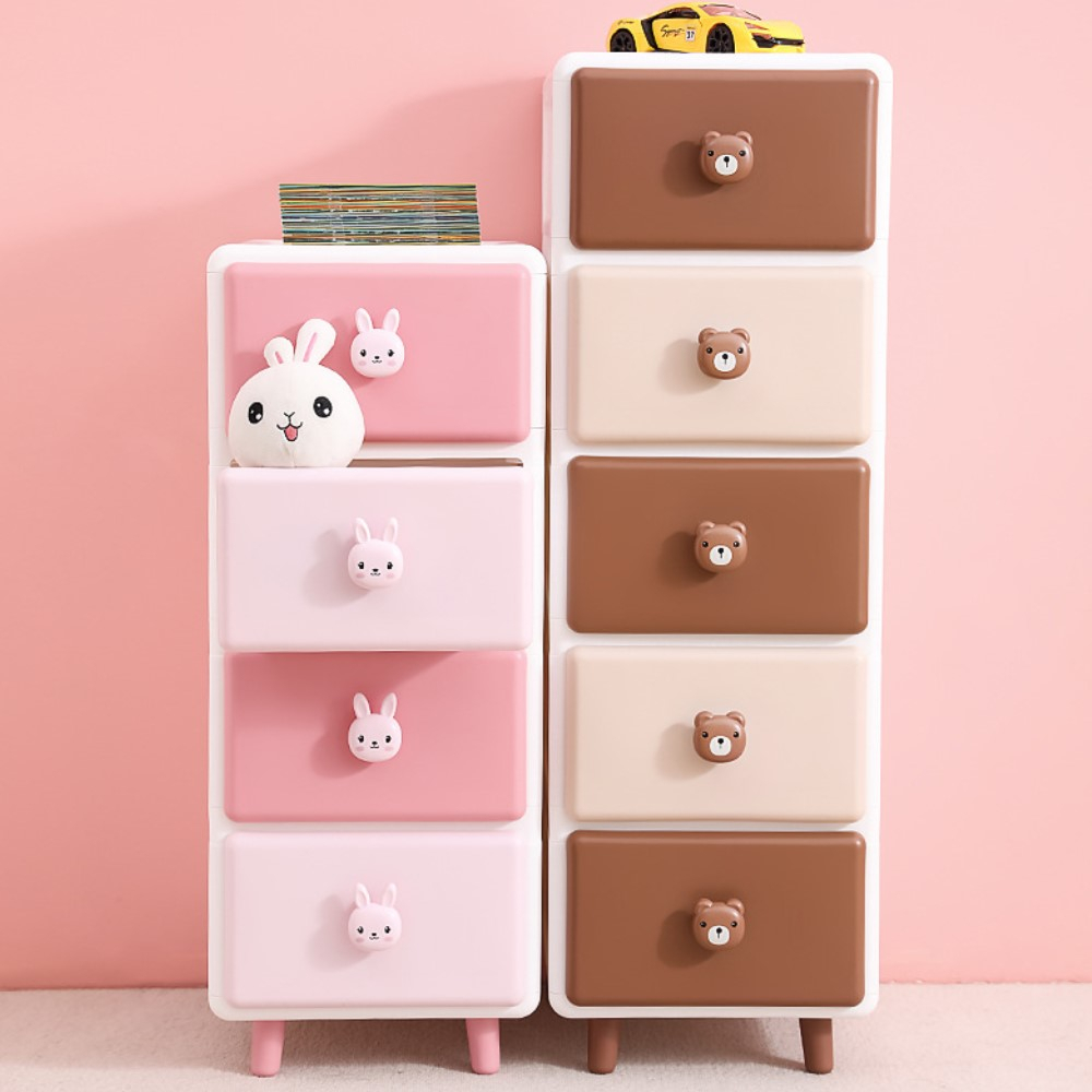 【AOTTO】35面寬童趣動物五層收納櫃-加高加深(兩款可選)(AT-035)