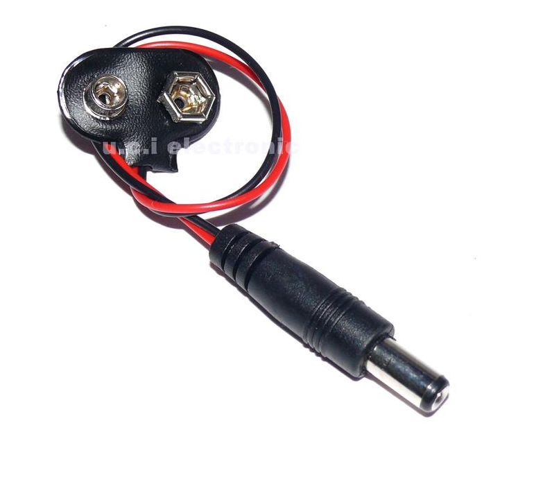 【UCI電子】 (I-2) 9V電池扣電源連接線 9V電池扣轉DC公頭線電池轉接線5.5X2.1(D6A1)