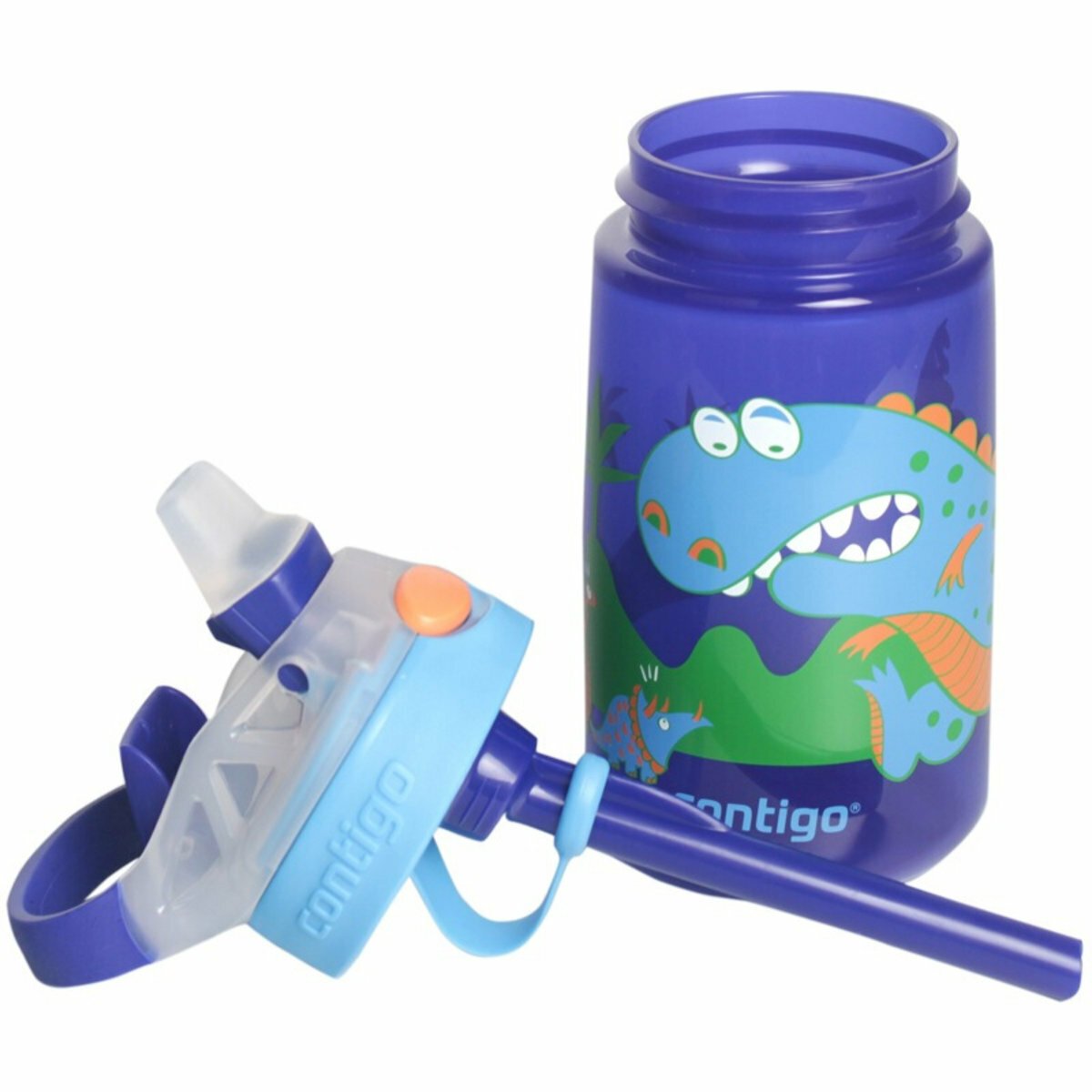 Contigo - 康迪克兒童水樽 寶藍色恐龍（平行進口）