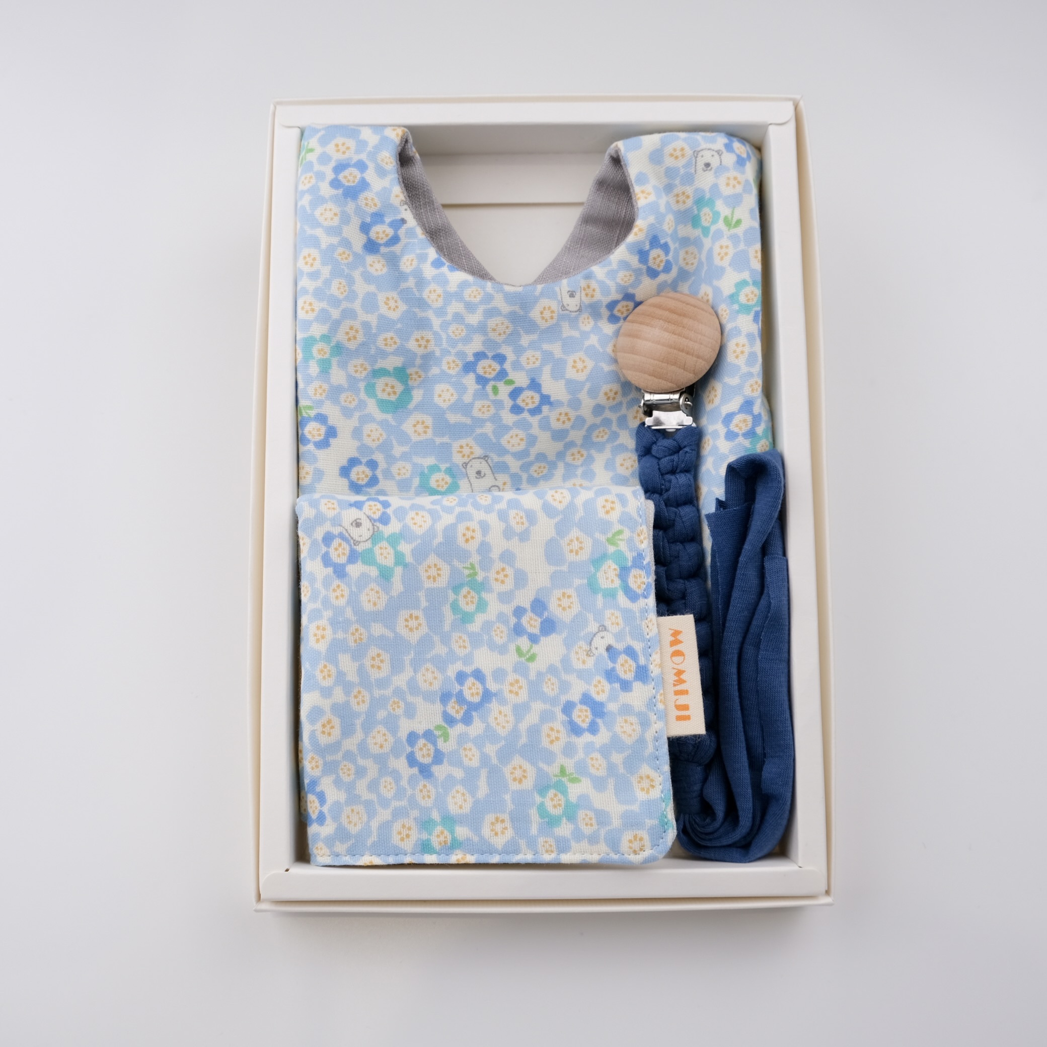 嬰兒 / 彌月禮盒三件組-藍色北極熊