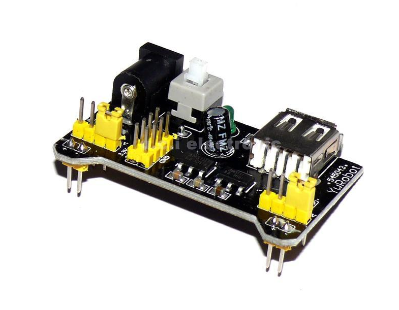 【UCI電子】(J-4) 麵包板電源模組 專用 輸入 6-12VDC 輸出 3.3 及 5VDC 附USB接口 指示燈