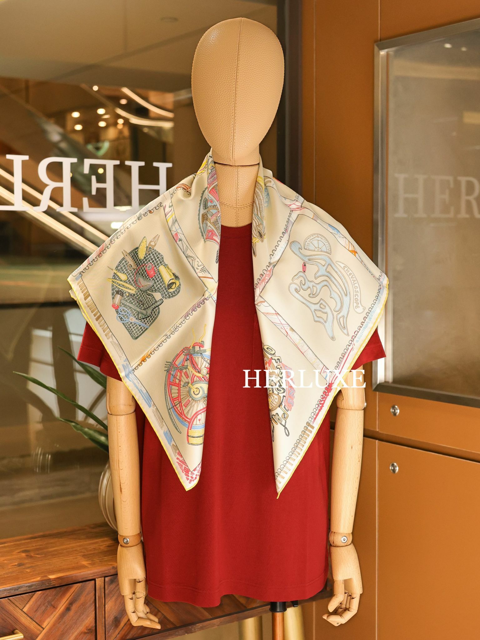 Scarf 100% soie 90 × 90cm