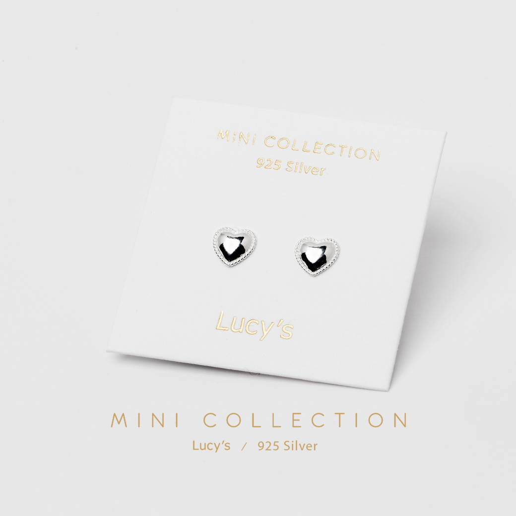 *925純銀〔輕銀系列〕花邊愛心 耳環 (104441)