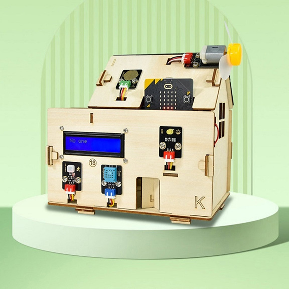 教育套件 Microbit DIY智慧小木屋 物聯網  (不含主板) IOT Smart Home 太陽能 溫溼度感測
