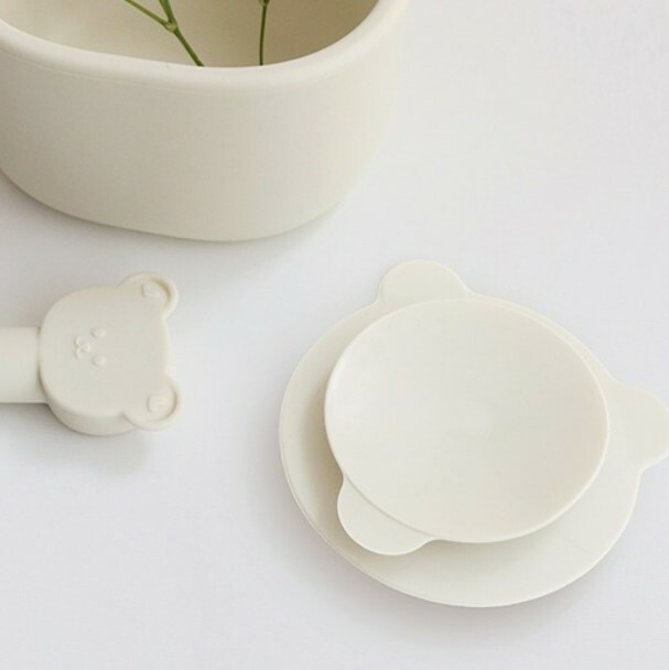 Dot to Dot 矽膠餐具系列-小熊防滑防倒瀉萬能吸盤