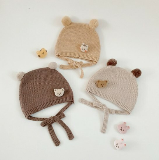 Dot to Dot 針織萌萌帽 (大頭公仔扣針需加購)