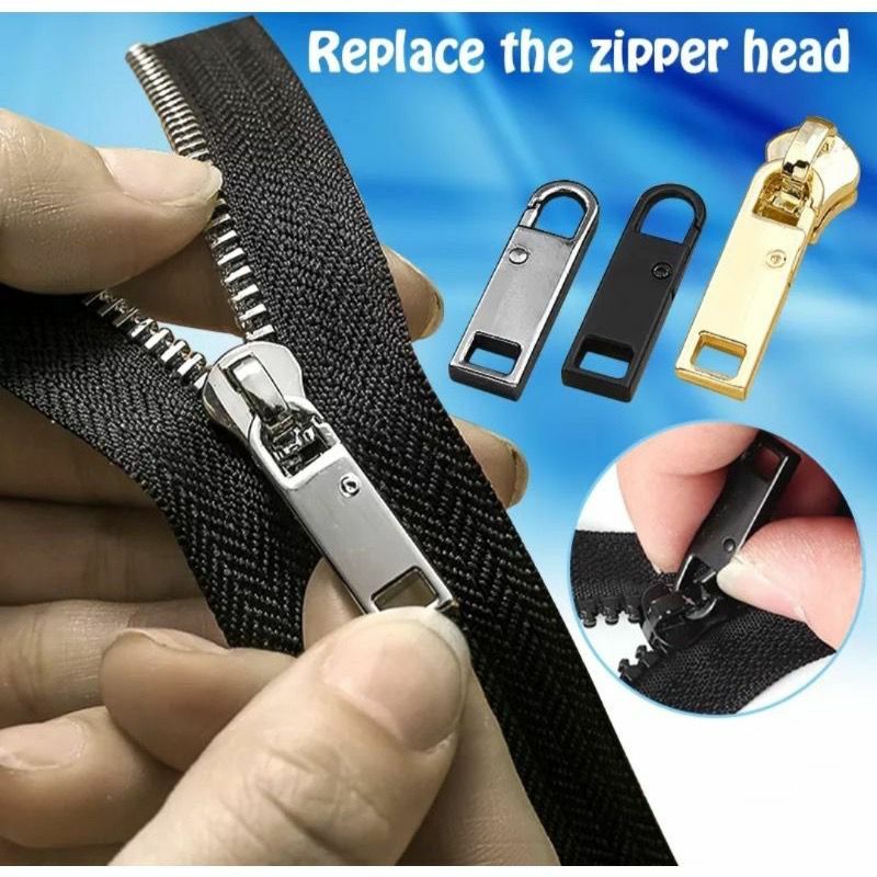 ES537 Metal Zipper Head Replacement Detachable Zipper Repair Kit -12pcs/box