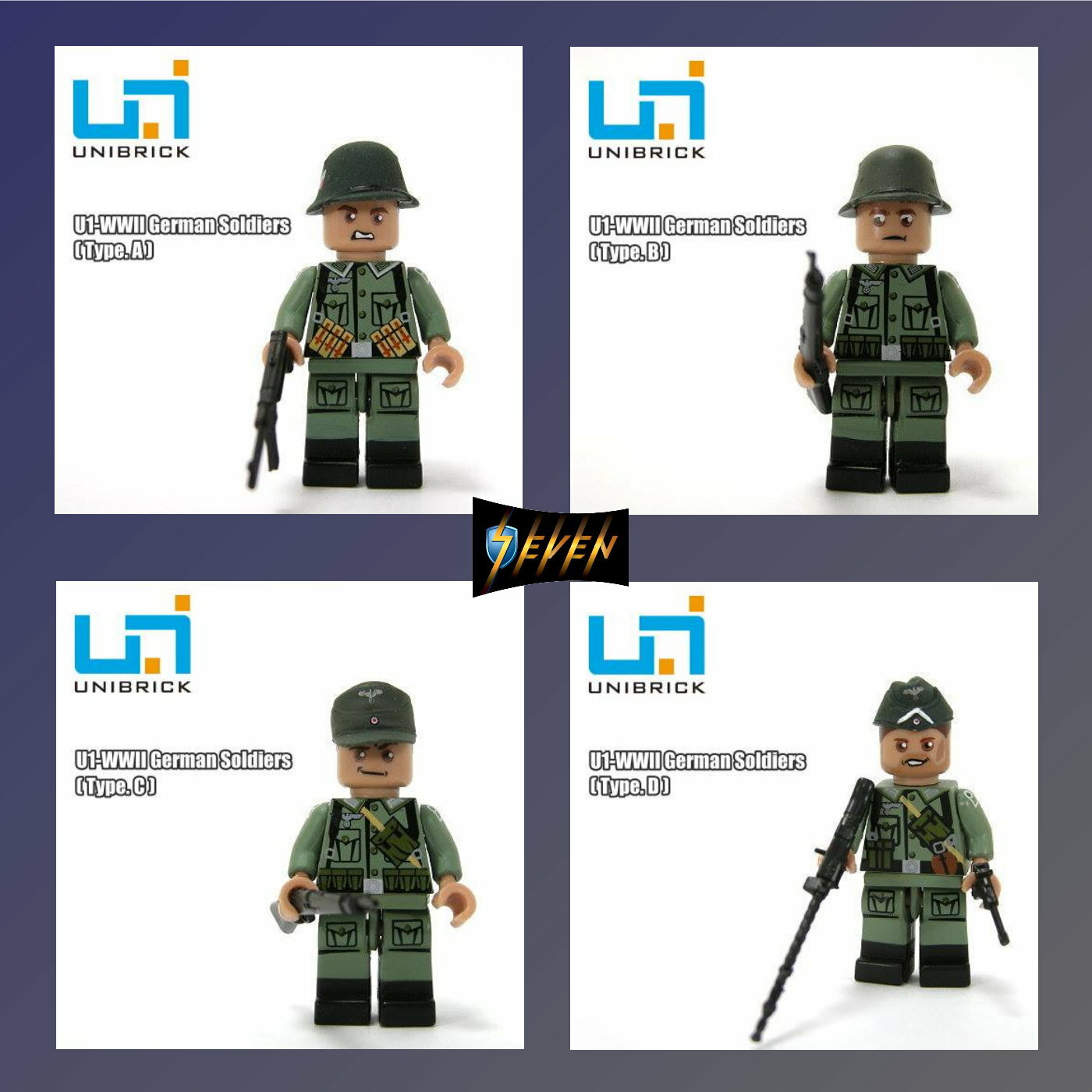 Unibrick minifig : 德國士兵 set/4
