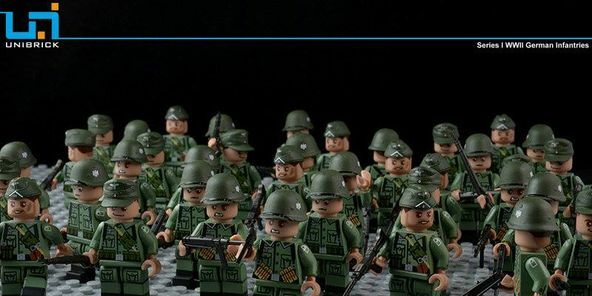 Unibrick minifig : 德國士兵 set/4