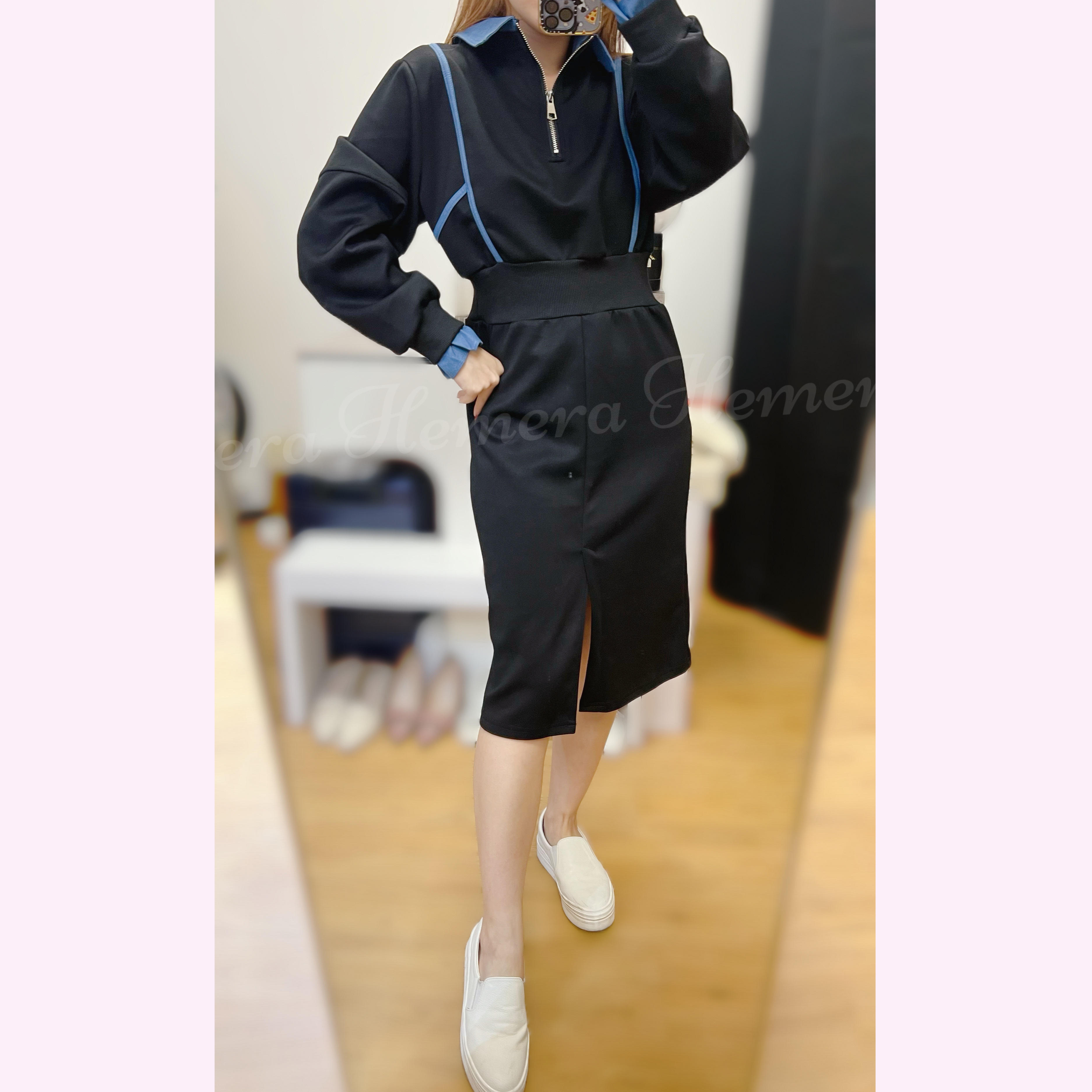 MH021702 休閒可前後兩穿連身裙