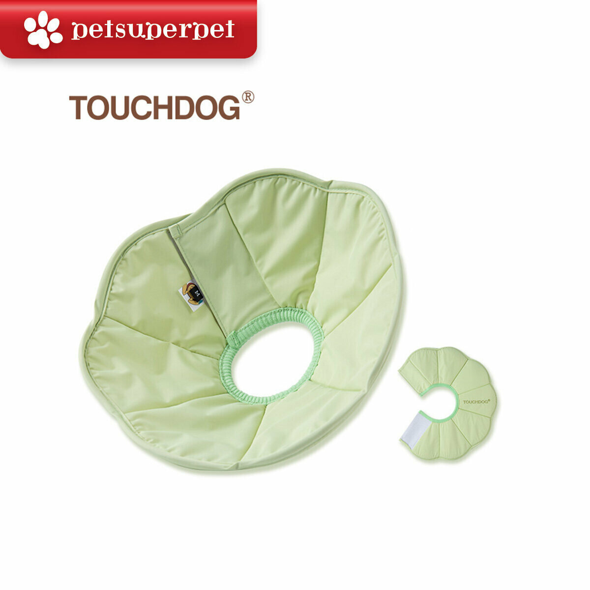 TOUCHDOG 防咬防舔防抓頸圈 (貓狗通用) - 輕抹茶 [3尺寸] (平行進口貨品)