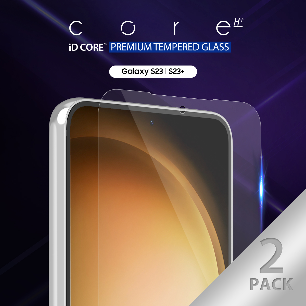 [Galaxy S23 系列] araree ID Core Glass 指紋對應玻璃膜 (2片裝)