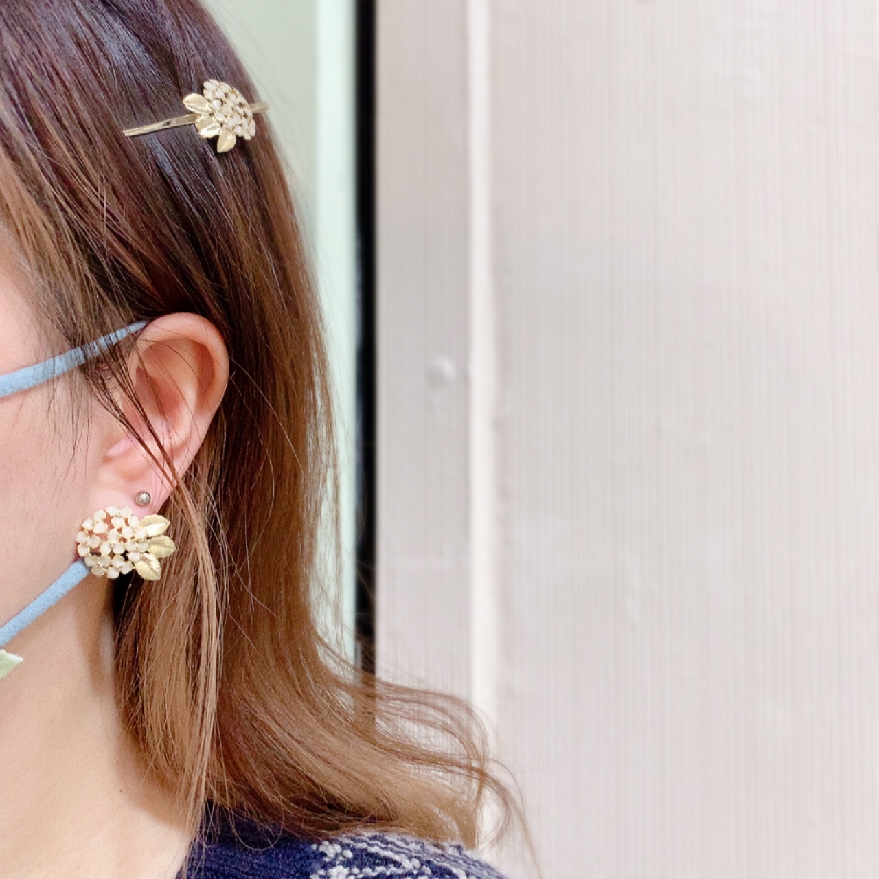 Farbe 香雪球耳環/髮夾