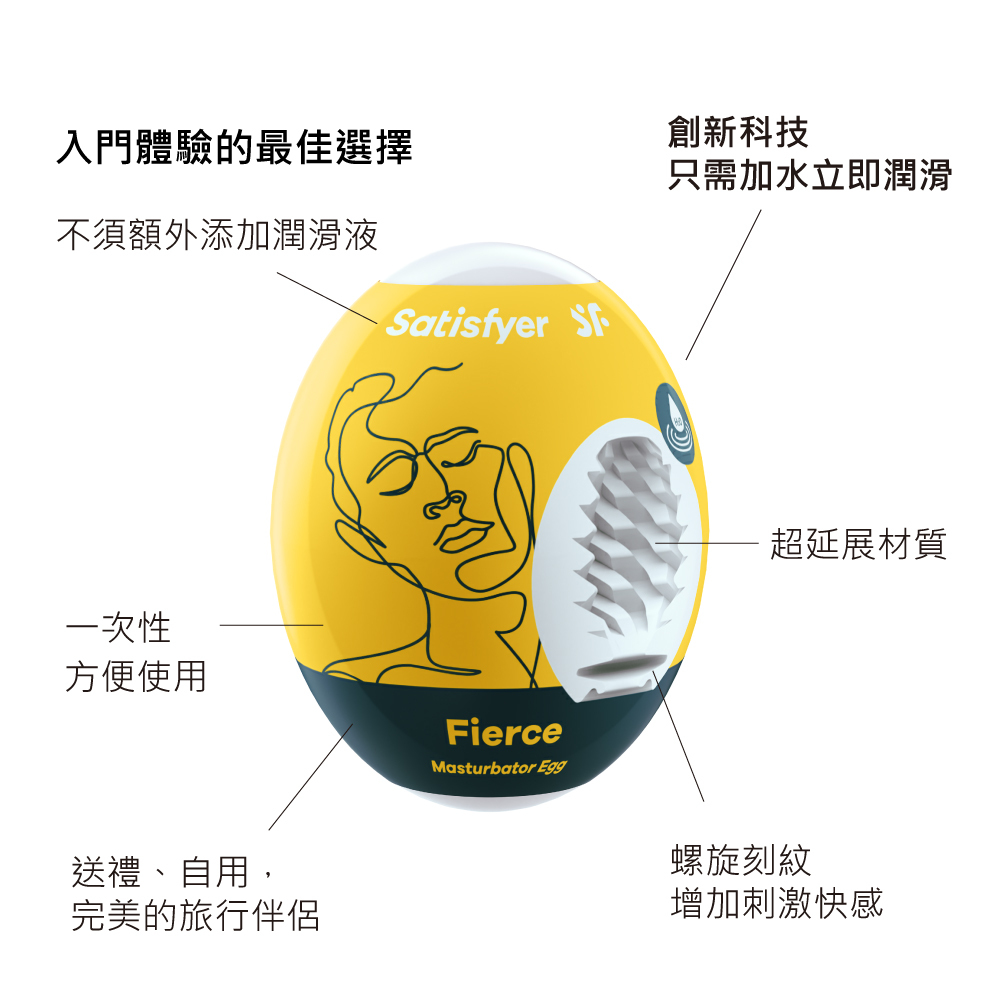 德國 Satisfyer Fierce 愉悅蛋 自慰蛋 黃