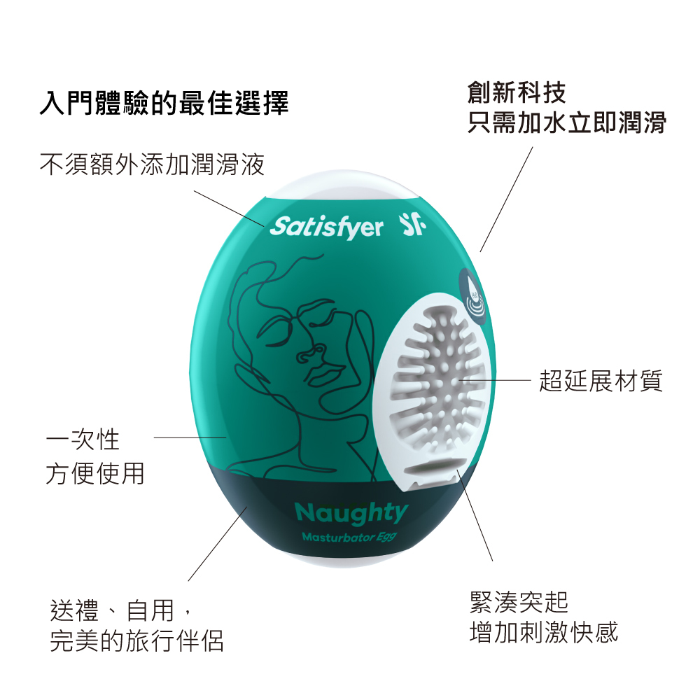 德國 Satisfyer Naughty 愉悅蛋 自慰蛋 深綠