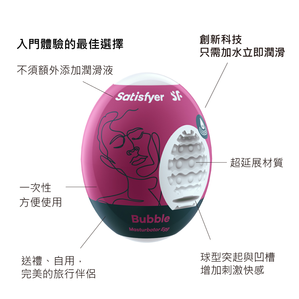 德國 Satisfyer Bubble 愉悅蛋 自慰蛋 粉紫
