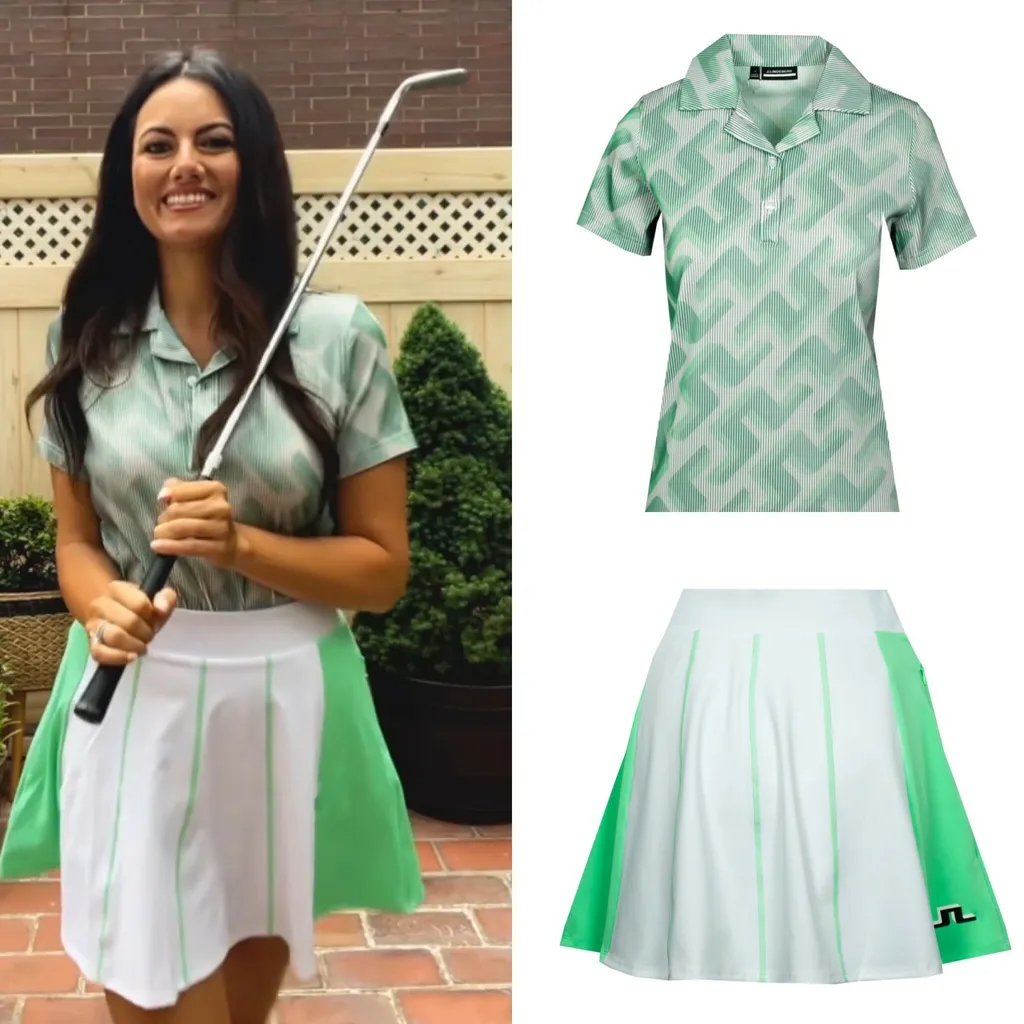 女【現貨】JL正品7折起/JLINDEBERG SOLANGE 3D RIB LADIES GOLF POLO SHIRT GREEN 3D BRIDGE/JL柯達款 球后款PololT卹 短衫